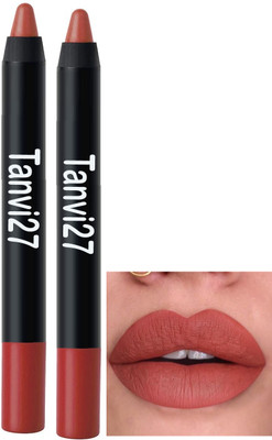 tanvi27 Combo Matte Finish Long Lasting Crayon Red beet Lipstick(Red beet, 7 g)