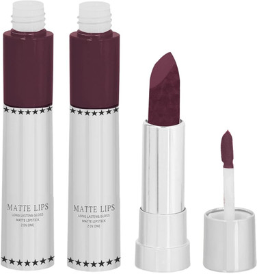 ADJD Combo Matte Lips 2 IN 1 Long Lasting Matte Lipstick Wine(Wine, 16 g)