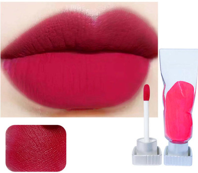 WOONGMI Transparent Waterproof and Not Easy to Stain Velvet Matte Lipstick Lip Gloss Lip Stain(4 ml)