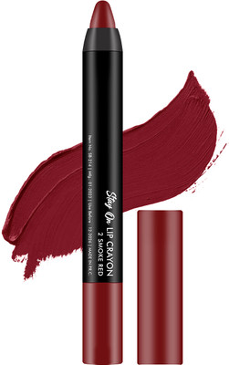 SWISS BEAUTY Non Transfer Matte Crayon Lipstick | Waterproof & Smudgeproof| -((Smoke Red, 3.5gm), 3.5 g)