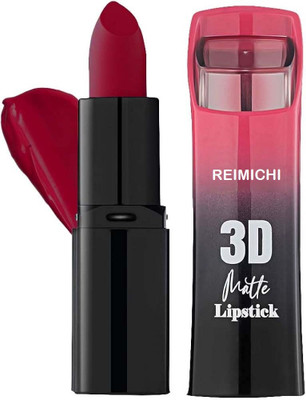 REIMICHI 3D Matte Velvet Finish Smooth Application |Transferproof & Smudge Proof Lipstick(crimson, 3.5 g)