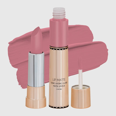 GABBU Matte Long Lasting Peach Color Gloss Matte Lipstick(Peach, 8 ml)