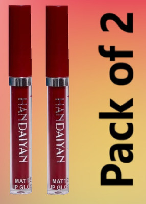 LARA KOSSLER Liquid Matte Lipstick Duo – Maroon Tones(MAROON, 10 ml)