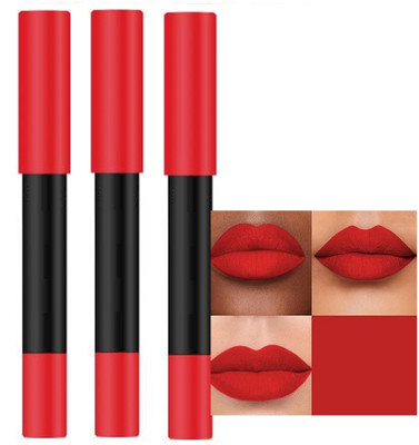 Luipui Waterproof Lip Comfort Matte Lipstick Pack of 3(PINK UP, 12 ml)
