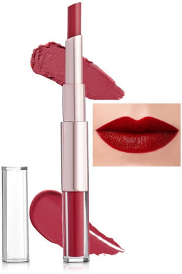 Arcanuy 2 IN 1 LONG LASTING WATERPROOF MATTE FINISH RED LIPSTICK(DARK RED, 12 ml)