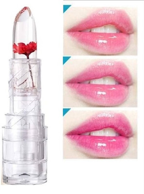 SEUNG GLOSSY TRANSPARENT FLOWER COLOR CHANGING GEL LIPSTICK FOR PINK LIPS(PINK, 3.6 g)