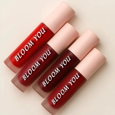 BLOOM YOU Velvet Reds – 4 Matte Liquid Lipsticks(Red, 10 ml)