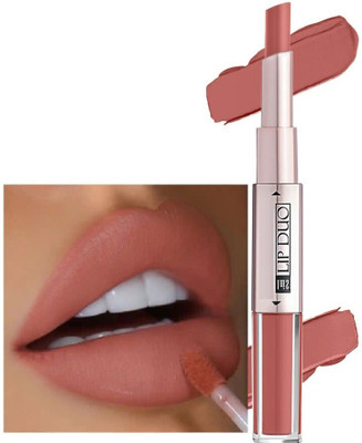 AEPRUY NEW MATTE FINISH LIQUID AND CRAYON 2 IN 1 LIPSTICK WATERPROOF(peach, 12 ml)