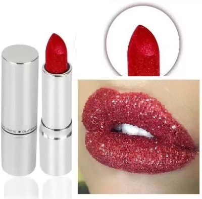 Arcanuy Glitter Lipstick! Shimmery Sparkly Magical Metallic Glitter LIPSTICK(red, 3.8 g)