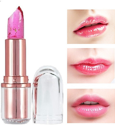 HUZURLU Crystal transparent color change jelly moisturizing lipstick(pink, 3.6 g)
