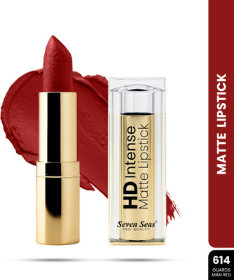 Seven Seas Matte Finish Long Lasting Rich Pigment Non-Drying HD Intense Matte Lipstick(Guardsman Red, 3.5 g)