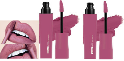 ADJD Combo One Swipe Application Non Transfer Liquid Lipstick for Women Army pink(Army pink, 15 g)