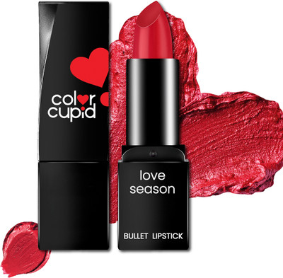 Color Cupid Love Season Bullet Lipstick|Velvety Matte Finish|Highly Pigmented Sunset Crimson(red, 4 g)