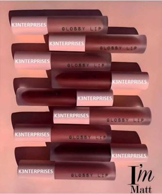 K3NTERPRISES Apple Matte Lips Color Water Proof Non Transfer Liquid(Deep Pink, 6 ml)