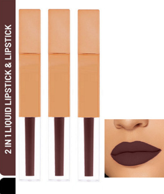 Luipui PREMIUM MATTE NON-DRYING & SMUDGE PROOF MATTE LIPSTICK PACK OF 3(CROWN OF THORNS 311, 21 ml)