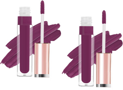 ADJD Combo Non Transfer Waterproof Longlast Matte Liquid Lipstick Wine(Wine, 8 ml)