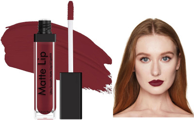 Wonholli Ultra intense matte,Smudge-proof, Non-transfer Lipstick(Maroon, 6 ml)