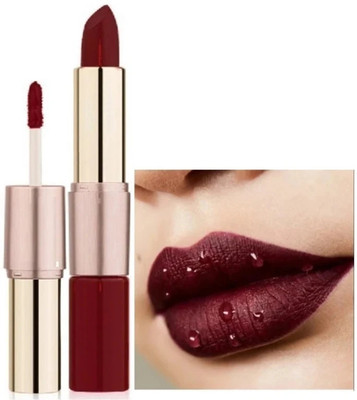 DARVING 2 IN 1 Matte Super Stay Lipstick Smudge Proof and Waterproof(MAROON, 8 g)