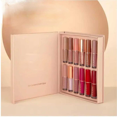 brown blush Multi-Shade Lipstick Pack - 12 Colors for Every Occasion(Multicolor, 2.5 ml)