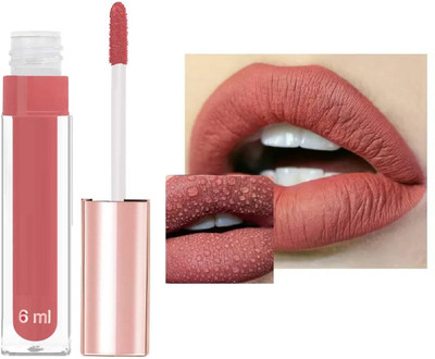 Latixmat Besst Non Transfer Waterproof Longlasting Liquid Lipstick Matte Finish(Shiny Peach, 6 ml)