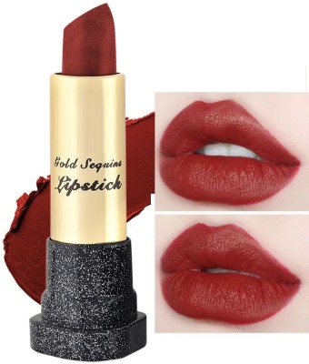 YAWI best gold sequines Shimmery Metallic Glitter lips(Cherry Red, 3.8 g)