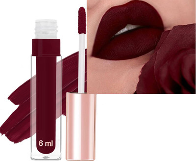 manasona Non Transfer Smudge Proof Longlasting Sensational Liquid Matte Lipstick 1(MAROON, 6 ml)