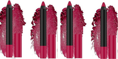 Luipui Amazing matte finish long lasting pink lipstick for matte look pack of 4(PINK, 20 ml)