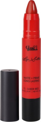 Glam21 Cosmetics Lip Sutra Non-Transfer Crayon Lipstick|Creamy Smudge-proof & Longlasting Matte(Sheer Red-15, 2.8 g)