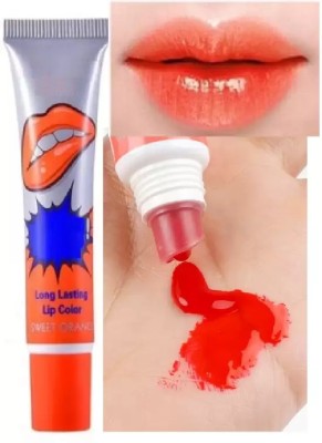 ADJD Peel Off Liquid Lipstick Waterproof Long Lasting Amazing orange Lip Gloss(Orange, 15 g)