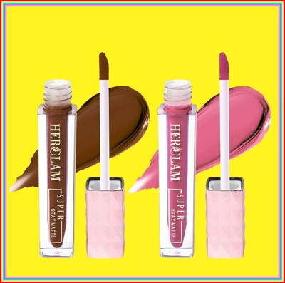 herglam Liquid Lipstick Duo | Smudge-Proof | Intense Color | 2 Matte Shades176(Multicolor, 342 ml)
