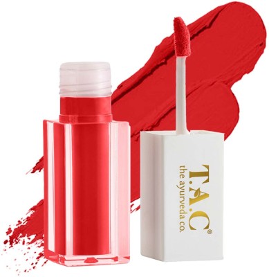 TAC - The Ayurveda Co. Liquid Matte Miss Red Lipstick, Long Lasting, Super Pigmented, Transfer Proof(Miss Red, 5 ml)