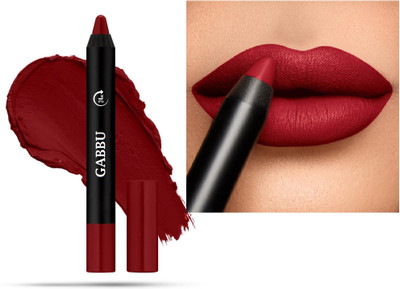 GABBU Smudge Proof Long Lasting Butter Smooth Lip Crayon Lipsticks(DEEP MAROON, 3.5 g)
