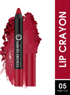 COLORS QUEEN Color It All Lightweight, Long Lasting Non Transfer Matte Crayon Lipstick(Night Out, 3.5 g)