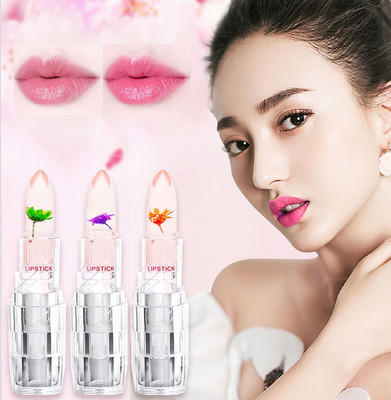 tanvi27 Flower Jelly Crystal Lipstick Glossy Color Change Lipstick Set of 3(MULTI COLOR, 11.4 ml)