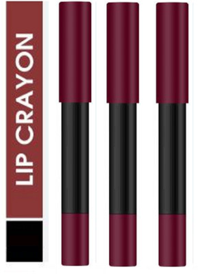 Luipui Long Lasting | Waterproof purple lipstick pack of 3(Purple, 12 ml)