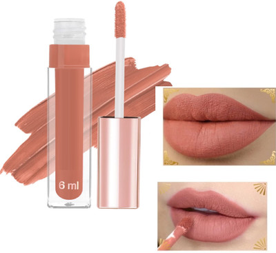AFARAXIA Lightwet Smudge Proof & Kiss Proof Dark Maroon Matte Me Lipstick(brown, 6 ml)