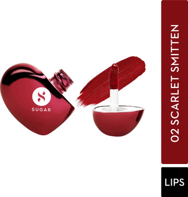 SUGAR Cosmetics LA LA Love 18Hrs, Long Lasting, Transferproof, Waterproof, Matte Lipstick(02 Scarlet Smitten, 5 ml)