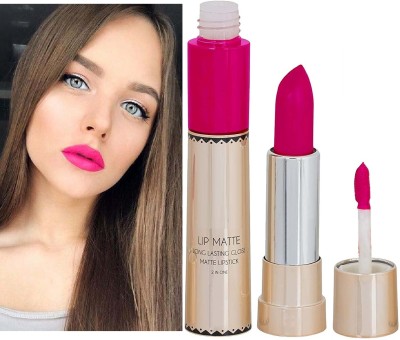 CATERINACHIARA 2 in 1 Matte Lipstick | Lip Matte(Hot Pink, 8 g)