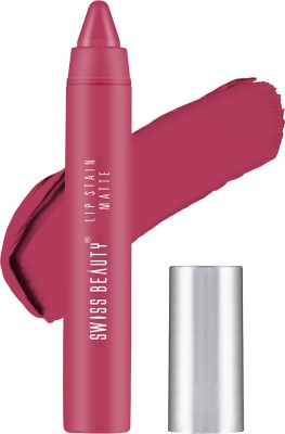 SWISS BEAUTY Lip Stain Matte Long Lasting Lipstick(Hot-Pink, 4.54 g)