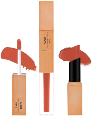 ADJD 2 In 1 Matte Lipstick And Lip gloss Waterproof, Long Lasting Lipstick(Sepa Skin, 7 ml)