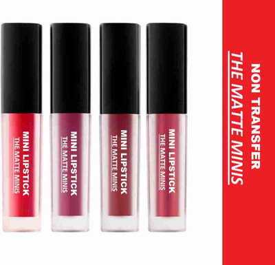 alku The Red Edition,Long Lasting Non Transfer Waterproof Lipstick Set Of 4(Multicolor, 1 ml)