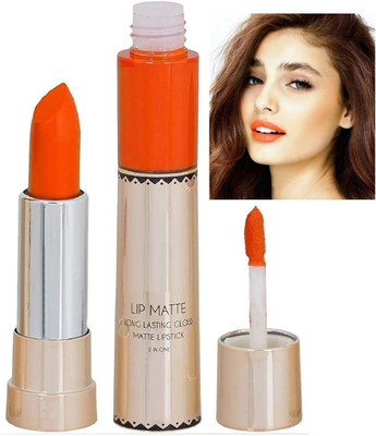 DARYUE Highly Pigmented Lipstick Matte Finish, Matte(orange, 8 g)