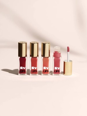 RVLIPS Non Transfer Insta Waterproof Longlast SensationaL Mini Lipstick Pack Of 4 Red(Red, Purple, Maroon, Magenta, 16 ml)