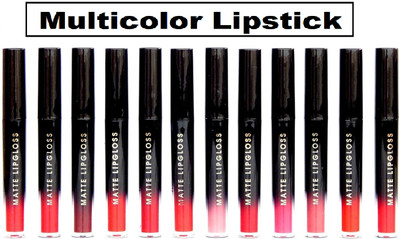 N&N multi shade lipstick matte finish long lasting with waterproof pack of 12(Multicolor, 80 g)