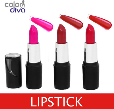 Color Diva Black Toya Creamy Matte Lipstick PINK PERFECT SPICY RED INDIE MAROON(Set of 3, 4.5 g)