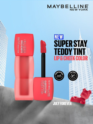 MAYBELLINE NEW YORK Superstay Teddy Tint - Lip and Cheek Color | July Forever(July Forever, 5 ml)