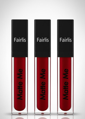 Fairlis Deep Maroon Lipstick Pack of 3 – Smudge Proof & Long Stay(Maroon, 18 ml)