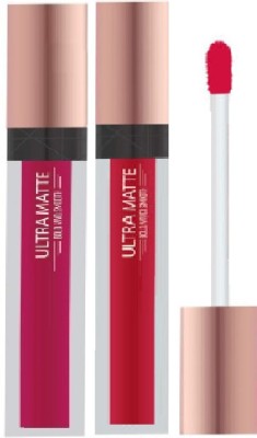 GABBU Super Stay Non Transfer Matte Liquid Lipstick pack of 2 combo(MULTICOLOR, 18 ml)