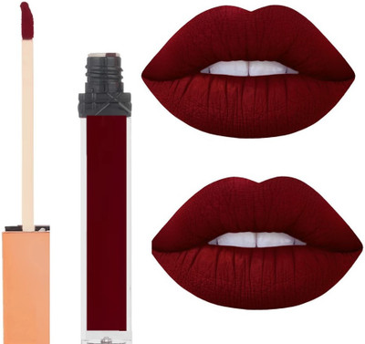 Jiwoo Waterproof Liquid Matte Dark Maroon Lipstick(MAROON, 6 ml)
