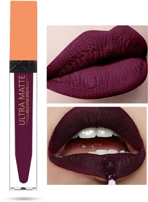 THTC Ultra Smooth Matte Finish Liquid Lipstick for Women(dark purple, 9 ml)